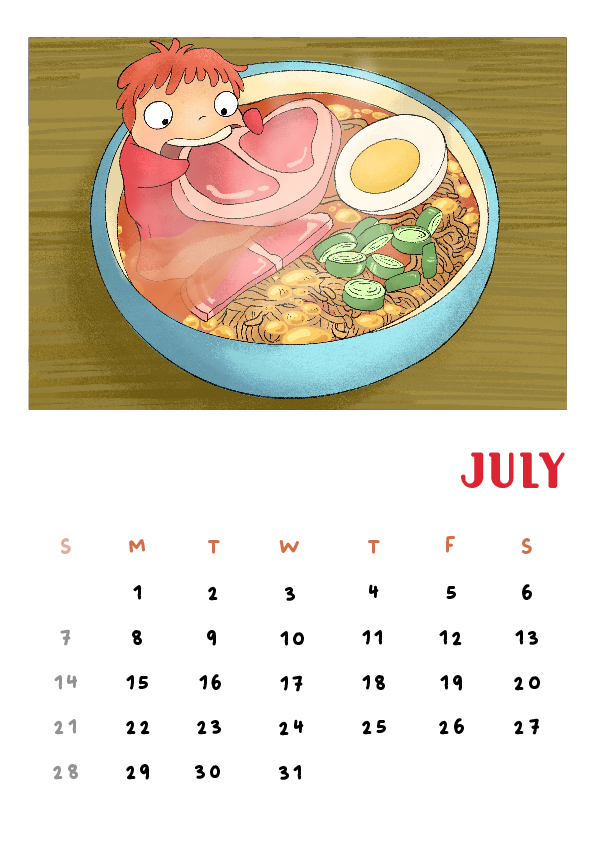 July: Ponyo